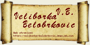 Veliborka Belobrković vizit kartica